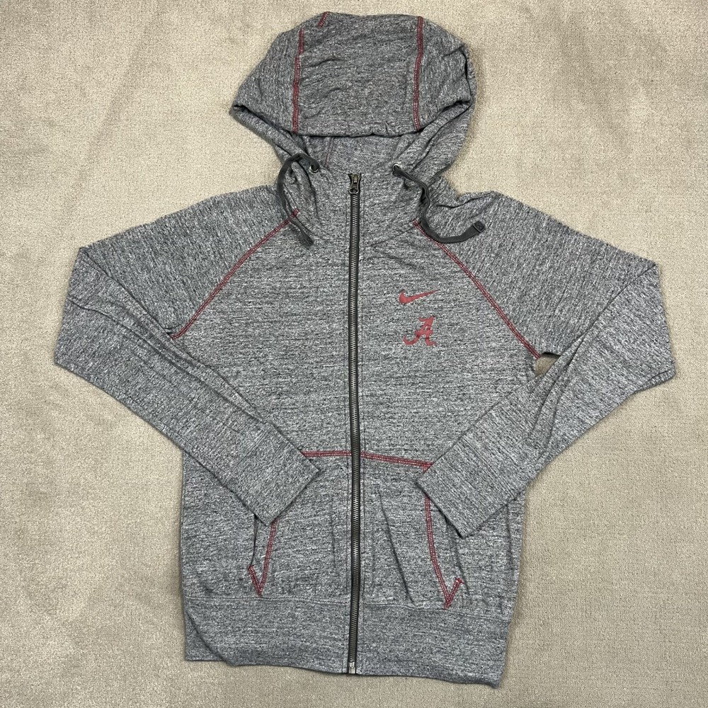 Nike Hoodie Womens Small Grey Alabama Crimson Tide Full Zip Sportswear
